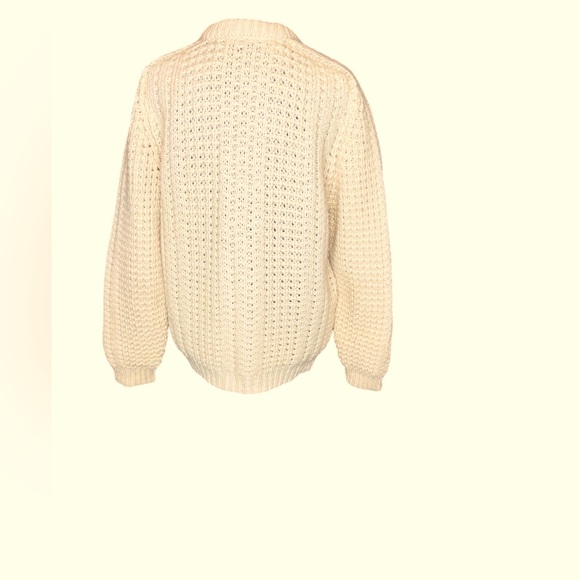 VINTAGE Hand knit Made in Ireland New Wool Fisherman Crewneck Sweater. SZ: 38 - Picture 2 of 13